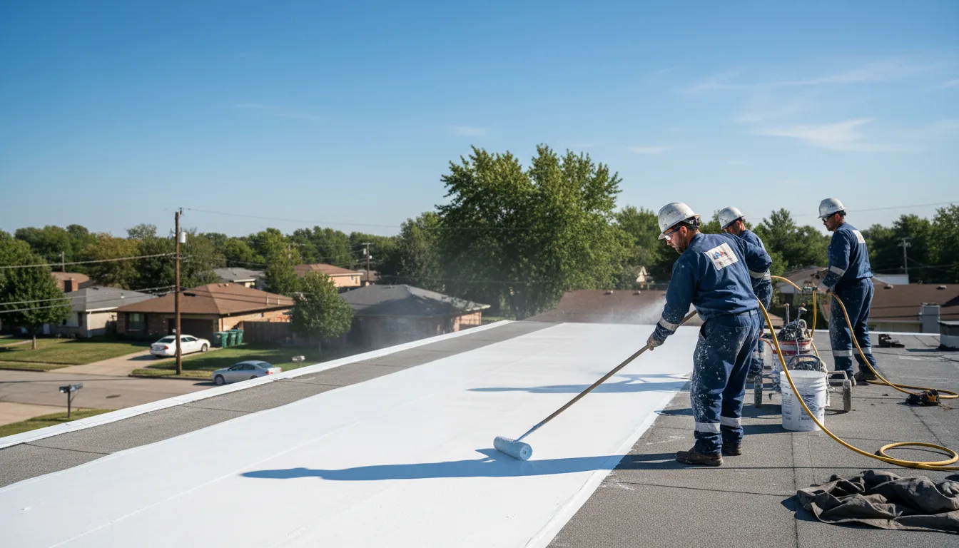 Commercial roof coating in Eldon, IA near me